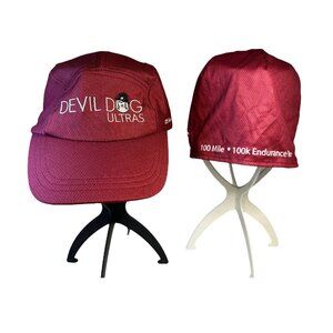 Ultra Rare Devil Dogs Ultras 100K Endurance Run/100-mile Caps Burgundy/Grey